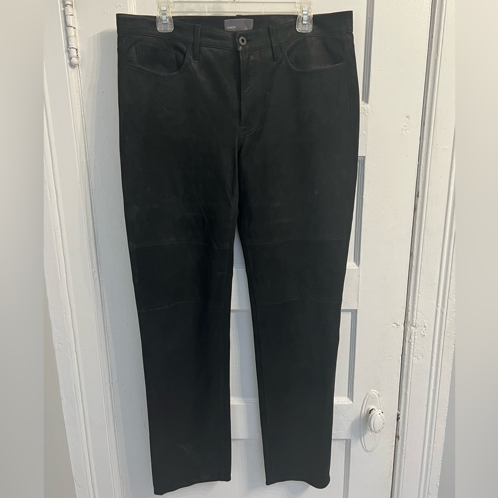 Vince Mens Leather Pants (Black)